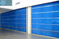 Blue 1.2mm Curtain 0.25KW Fireproof Garage Door