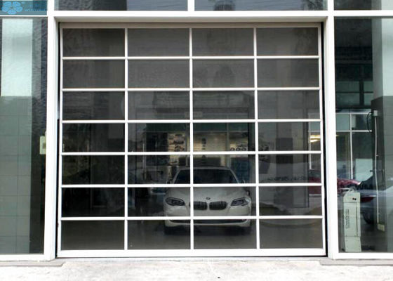 Aluminum Frame Transparent Glass Panel Sectional Garage Doors